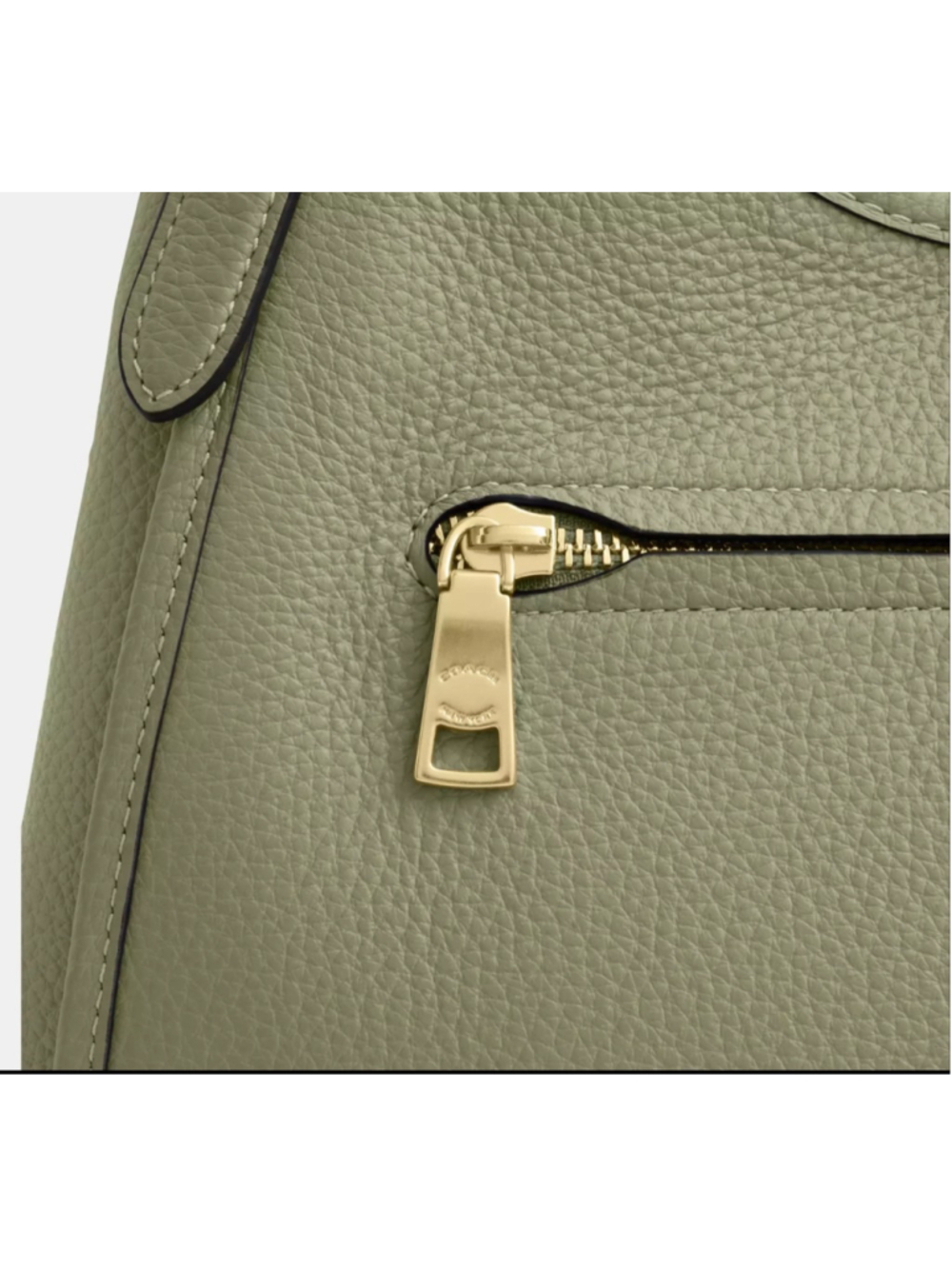 NEW Coach Erin Shoulder Bag Pistachio Pebbled Leather CAQ86 NWT HTF - Picture 6 of 10
